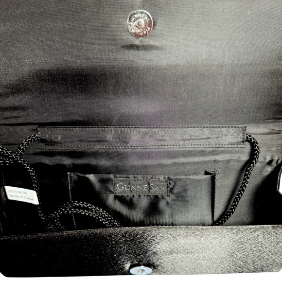 Gunne Sax Black Satin Evening Bag - Picture 2 of 3